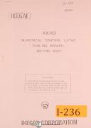 Ikegai-Ikegai AX40, NC Lathe Tooling Manual-AX40-01